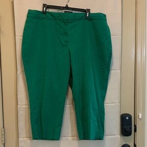 Talbots Petites Curvy Kelly Green Pants Women’s 22WP Workwear Ankle Trousers